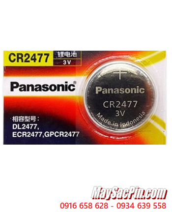 Panasonic CR2477; Pin 3v lithium Panasonic CR2477 _Made in Indonesia